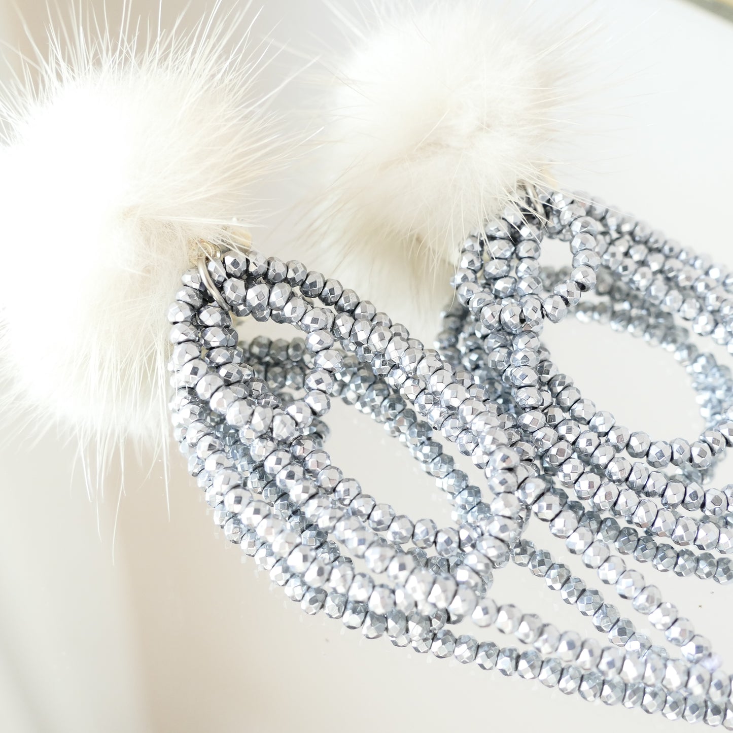 Fanie Ohrclips Hämatit