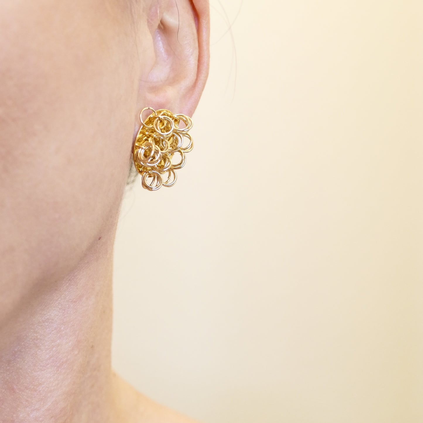 Set Gold Sol Armreif & Ring Mit Ohrringe