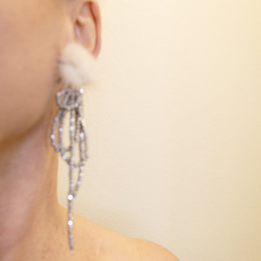 Fanie Ohrclips Hämatit