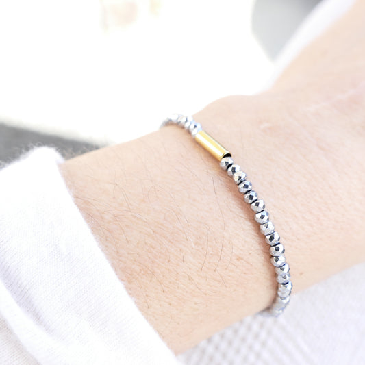 Leny Gold & Silber Perle Armband