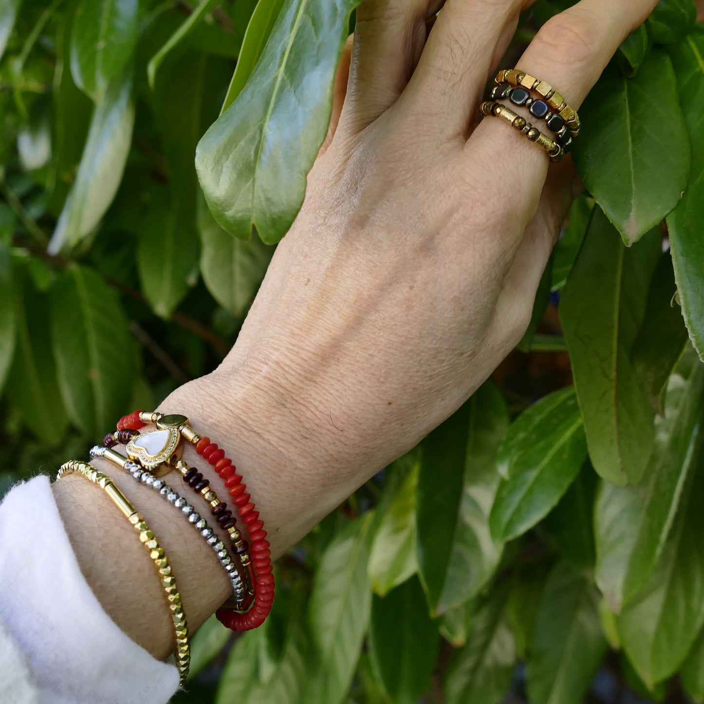 Leny Gold & Silber Perle Armband