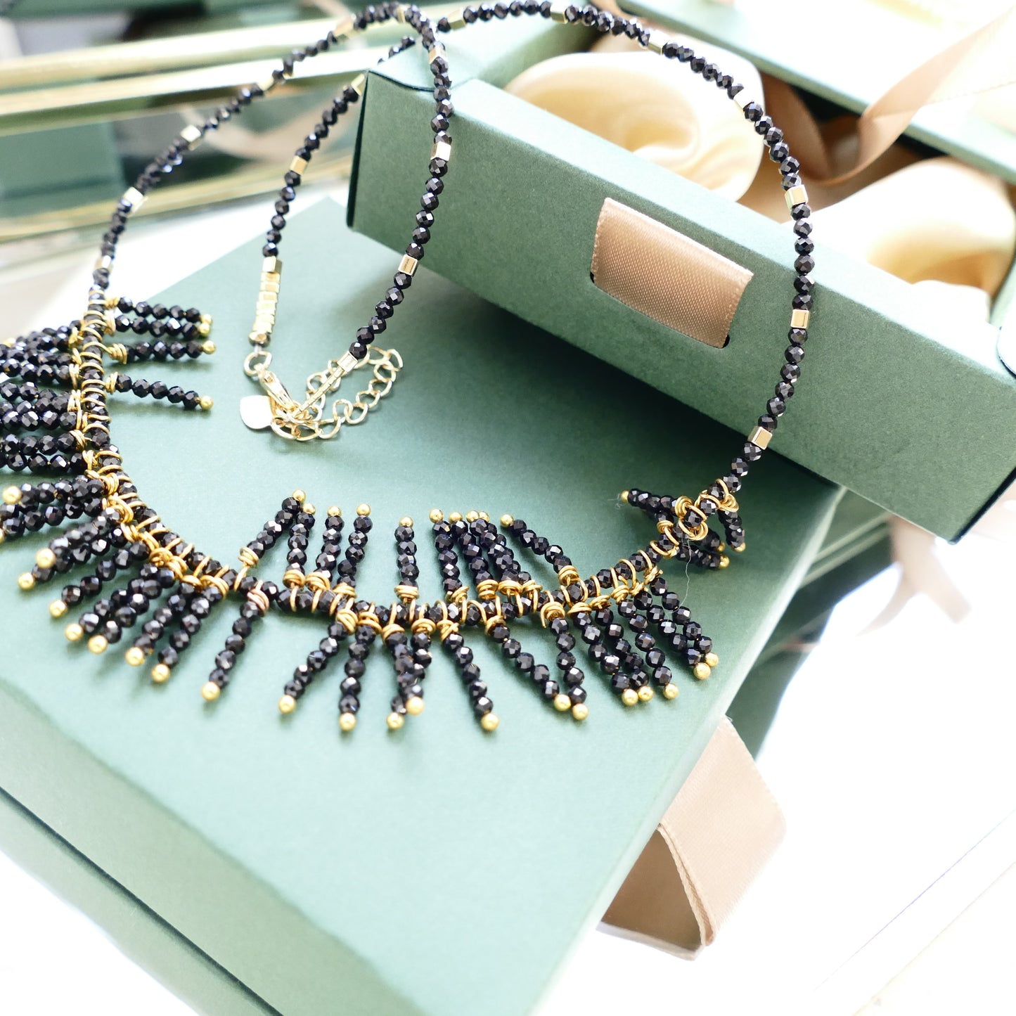 Pelka Kette Hämatit In Schwarz & Silber