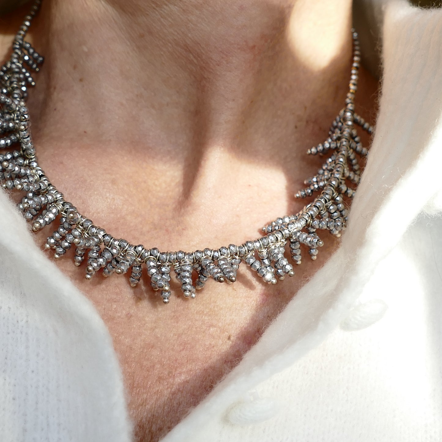 Pelka Kette Hämatit In Schwarz & Silber