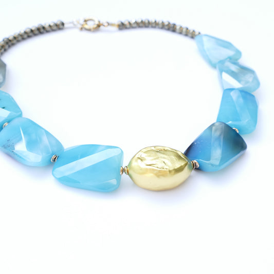 Mila Blau Achat Kette