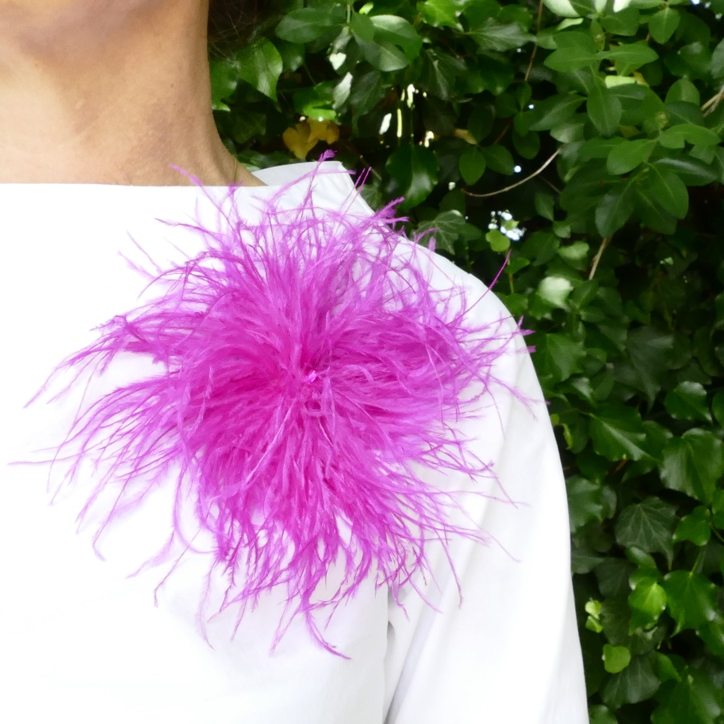 Blumenbroschen & Haaraccessoire Aus Federn Pink, Kamel, Rosa