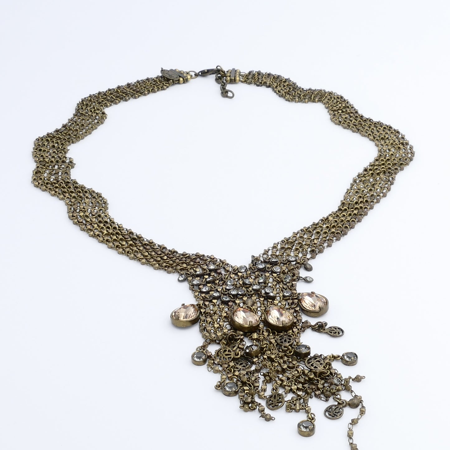 Jaandara Bronze Kette mit Swarovski Kristall