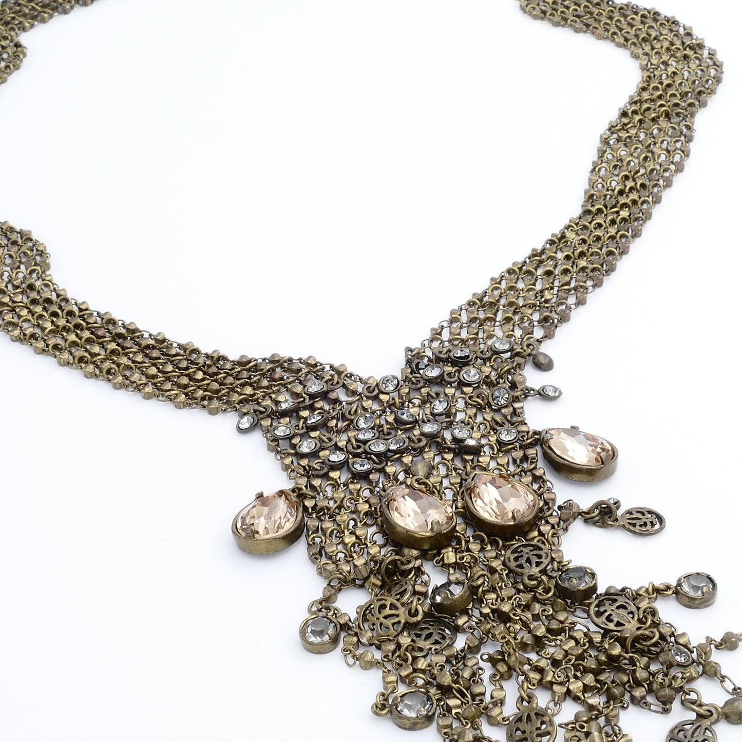 Jaandara Bronze Kette mit Swarovski Kristall