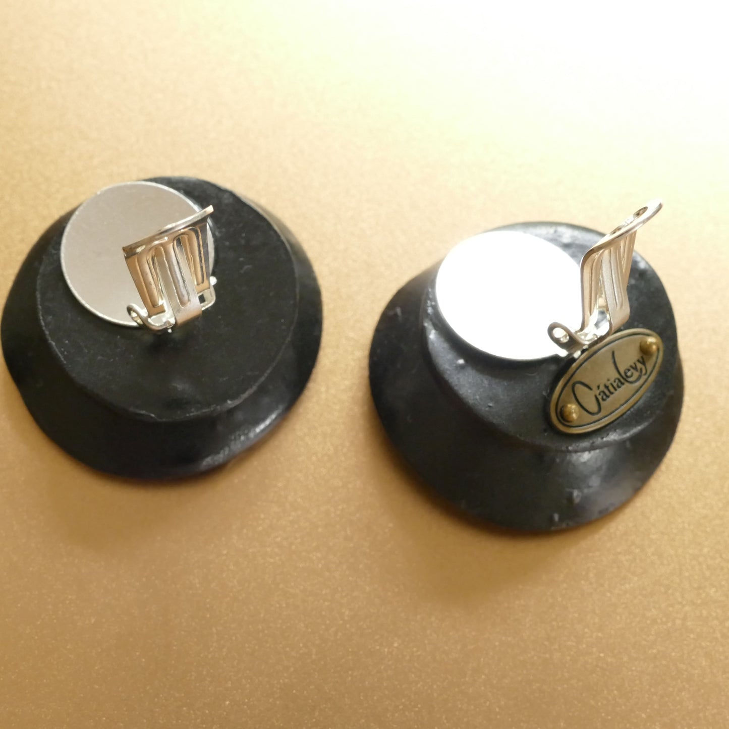 Delia Ohrclips Schwarz Mit Perle