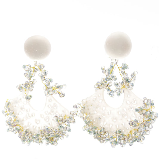Luani Flower Ohrclips Perle Mit Glasperlen