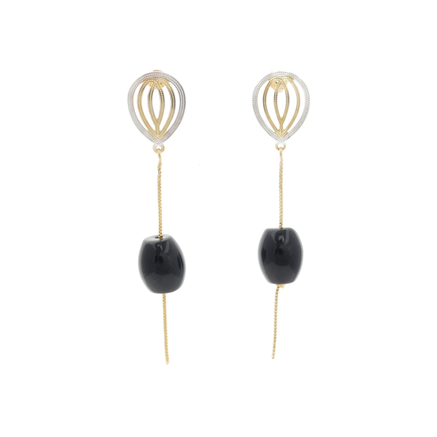 Milla Ohrringe Schwarz Onyx Stein