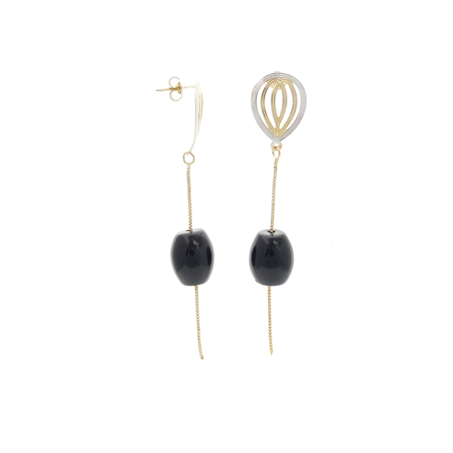 Milla Ohrringe Schwarz Onyx Stein