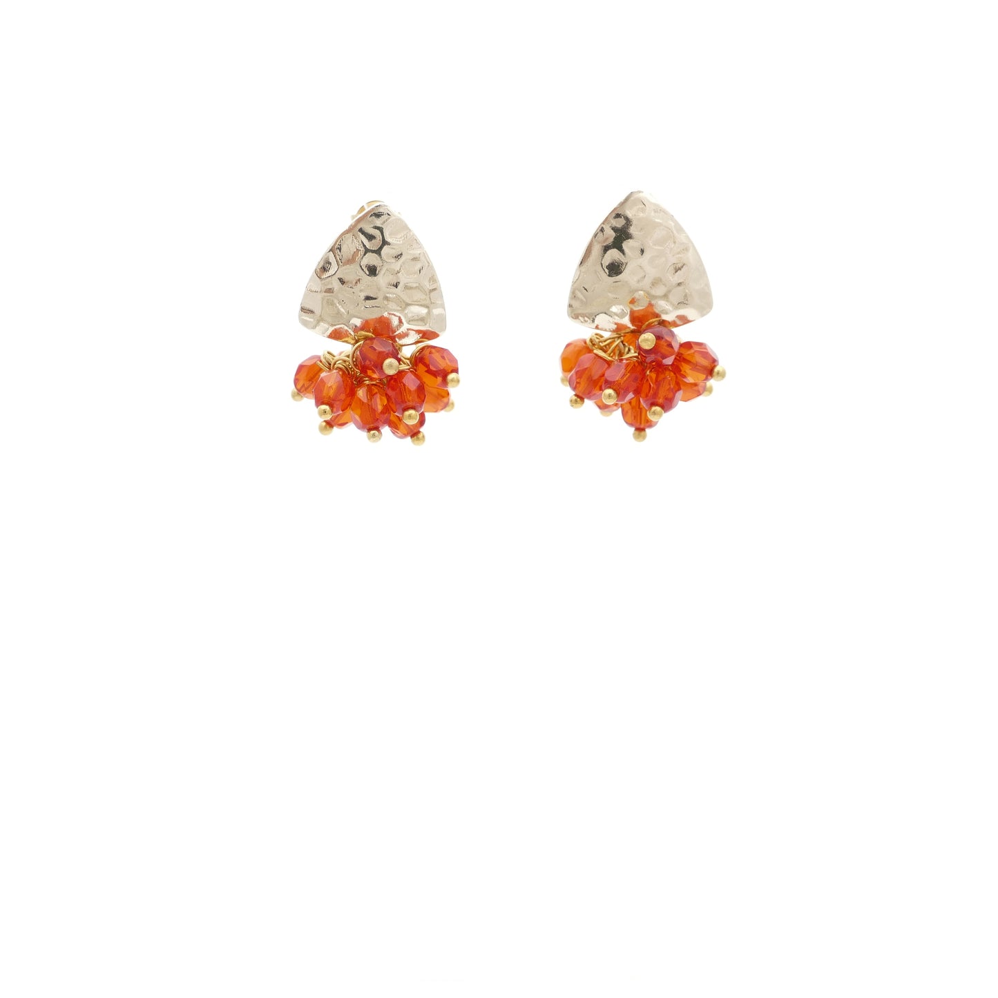 Kelly Ohrringe  Goldenen Mit Orange Glasperlen