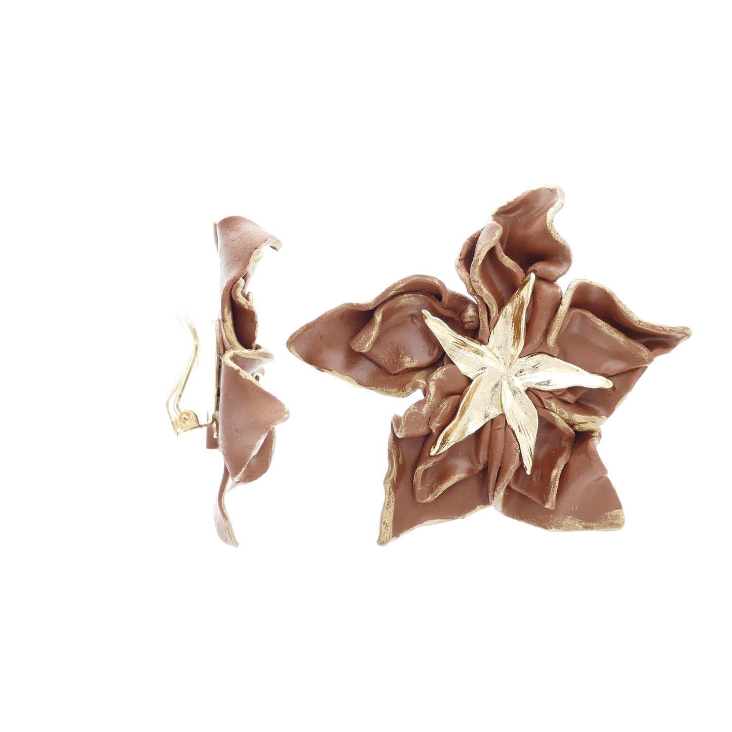 Marisol Flower Gold Ohrclips