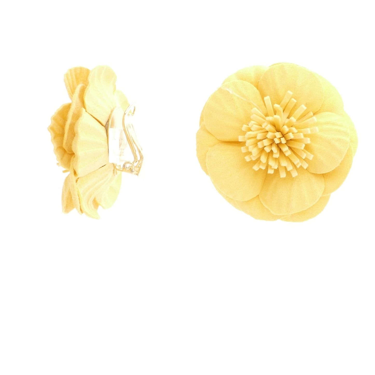 Florinda Ohrringe Bunte Ohrclips Bunte Blumen Mehrfarbige