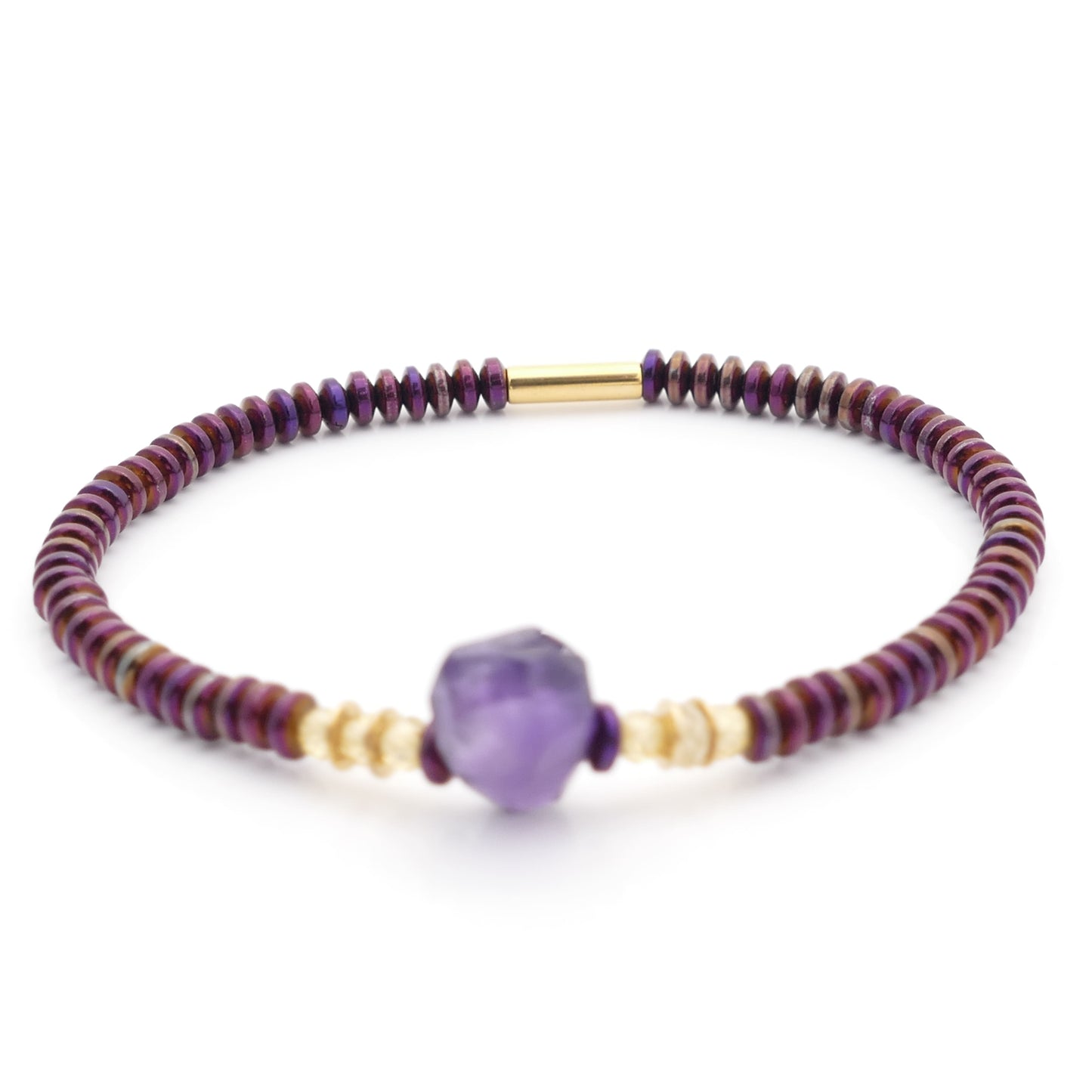 Edelstein Armband Thina, Aus Citrin  Und Amethyst
