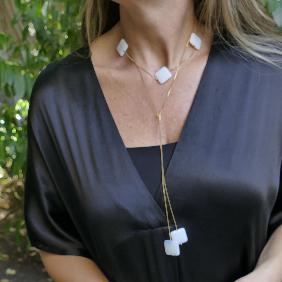 Milu Set Analcim Kette Mit Ohrclips