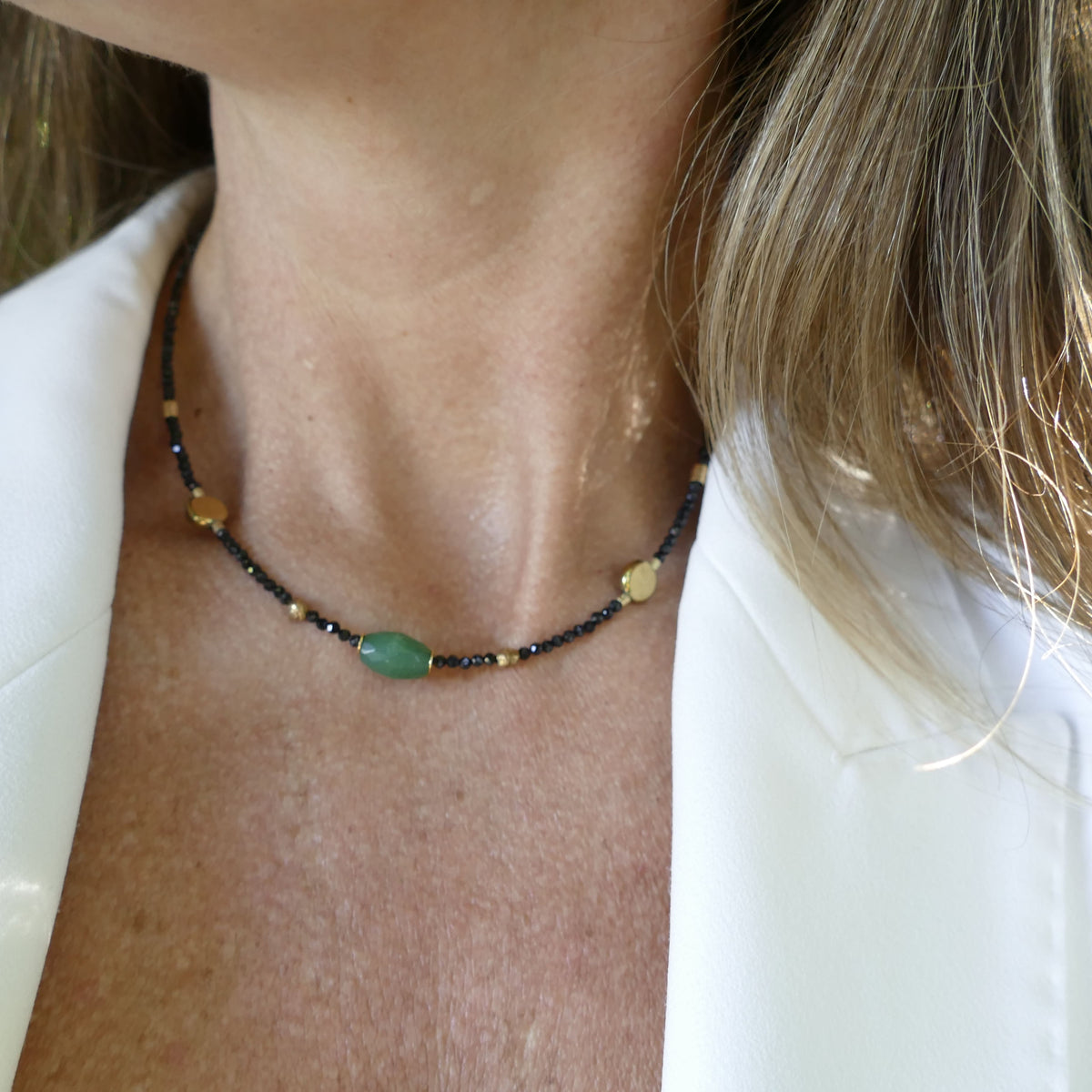 Spinellkette Mit Güne Jade