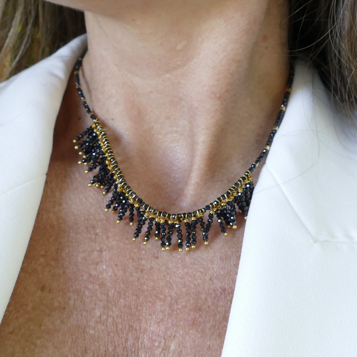 Pelka Kette Hämatit In Schwarz & Silber