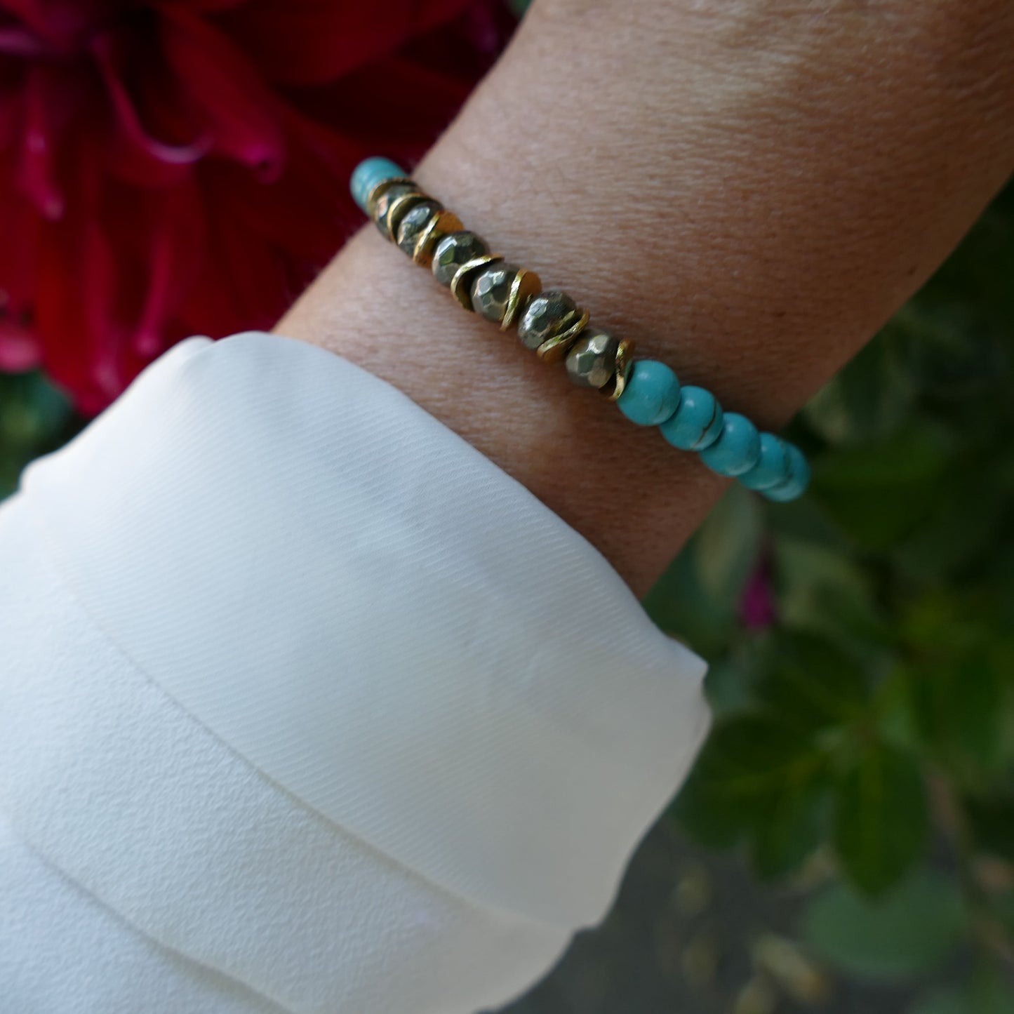 Leny Türkis Armband Mit Hämati Stein