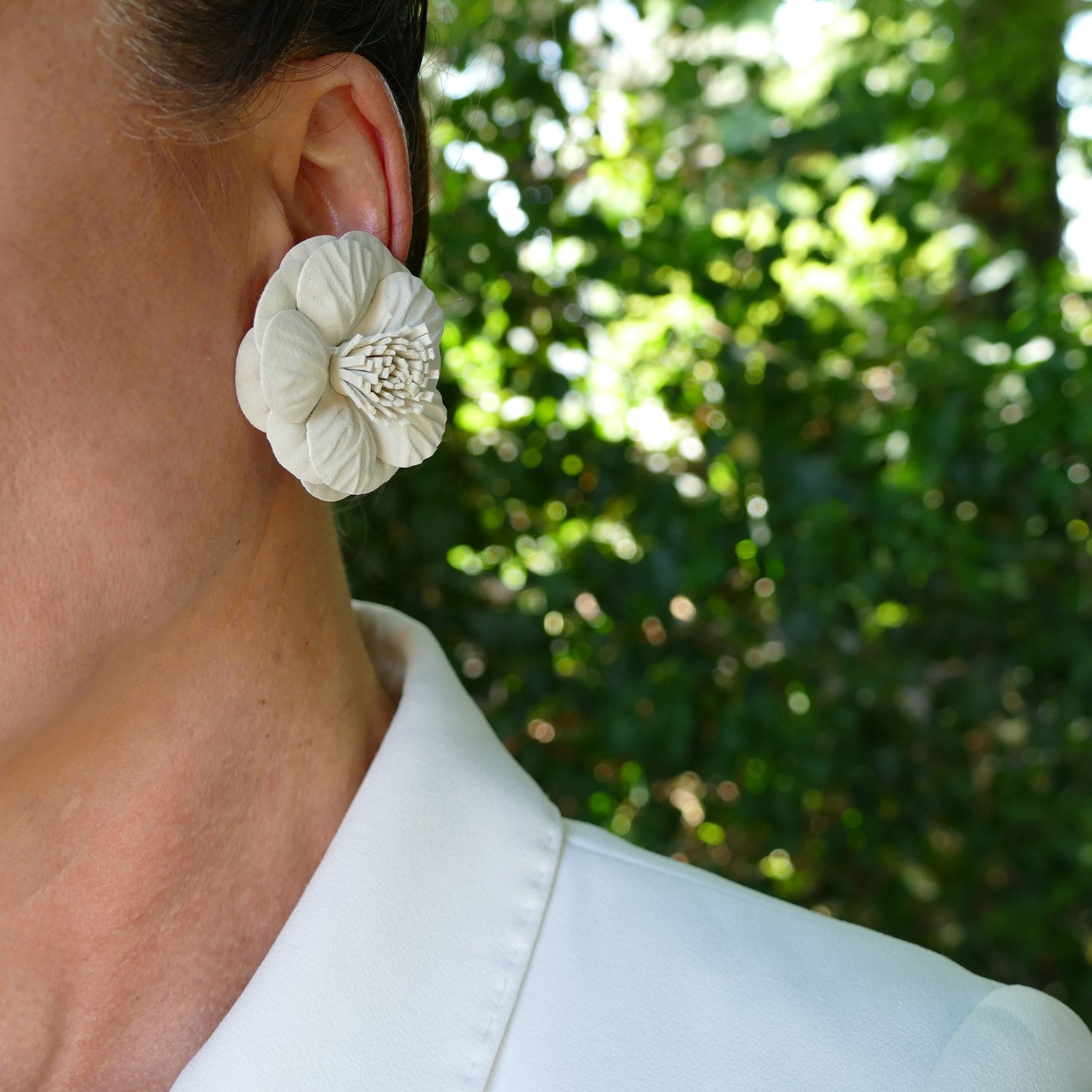 Florinda Ohrringe Bunte Ohrclips Bunte Blumen Mehrfarbige