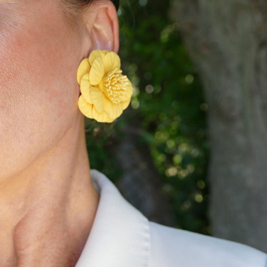 Florinda Ohrringe Bunte Ohrclips Bunte Blumen Mehrfarbige