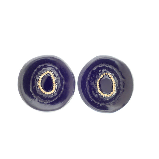 Dandara Ohrclips Aus  Schwarz Farbe Mit Zirkonia & Kristall